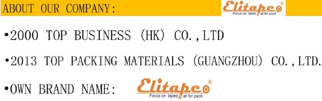 Elitape OEM BOPP Acrylic Self Adhesive Packing Cinta Tape Stationery Tape Duct Tape Masking Tape Double Sides Tape Aluminium Tape Covering Foil