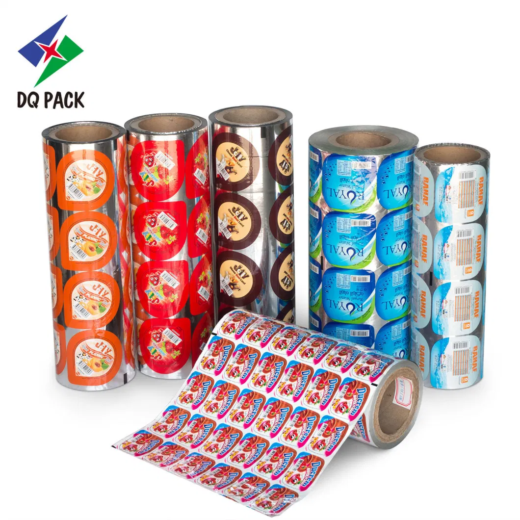 Dq Pack Free Sample Wholesale Cup Sealer Film PP PVC Pet Heat Sealed Roll Film Aluminum Foil Cup Sealing Flm for Plastic Cup